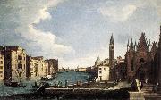 CANAL, Bernardo The Grand Canal with the Church of La Carita ff Sweden oil painting artist